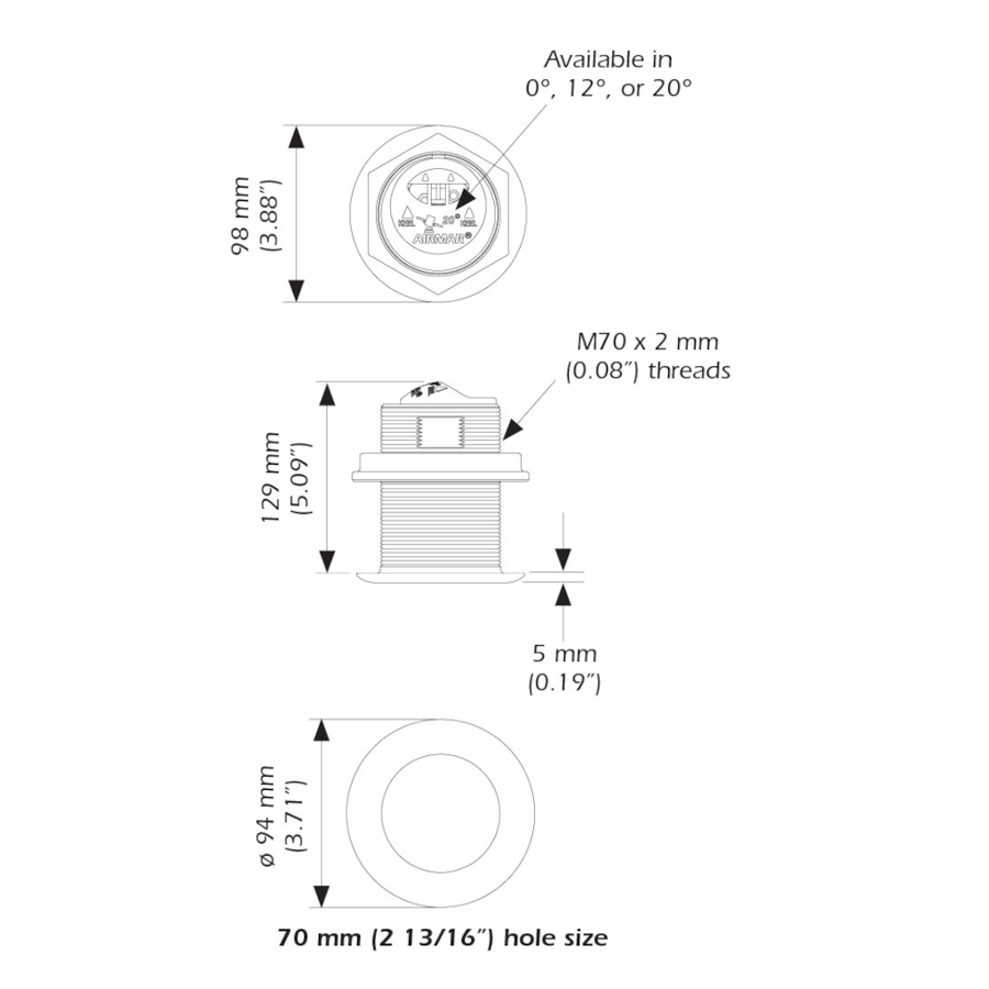 Airmar Technology Corporation | B75H Chirp-ready Tilted Element