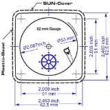 Acqualink® Square Bezel 52 mm Black