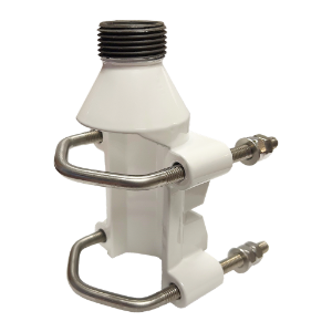 Mast Mount - White Aluminum -  1.25" 11TPI Male