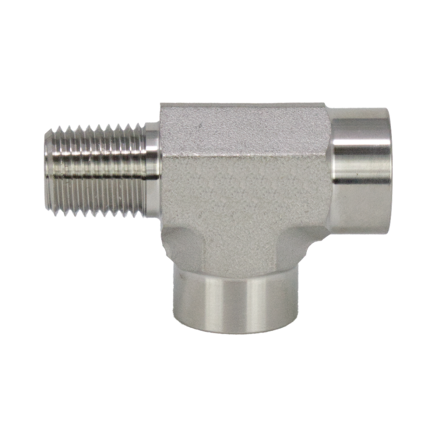 Airmar SmartFlex SS316 1/4-NPT Three Way Pipe Tee — PS-SS14-TWPT