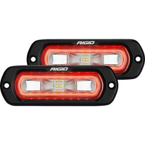 SR-L Series Off-Road Spreader Pod 3 Wire Flush Mount With Red Halo Pair